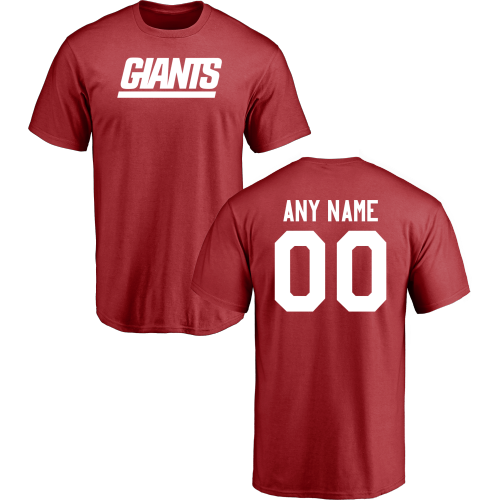 Men New York Giants Design-Your-Own Short Sleeve Custom NFL T-Shirt